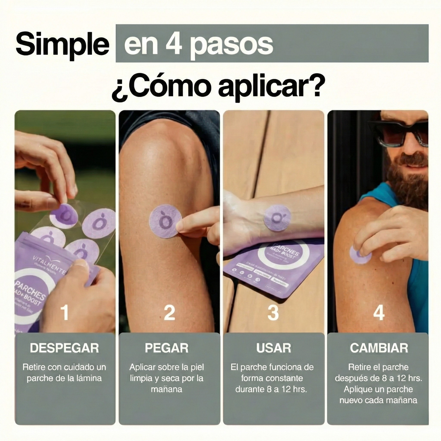 Parches NAD+™ Energizante Celular